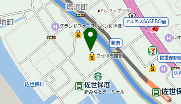 宅配ロッカーPUDO させぼ五番街の地図画像