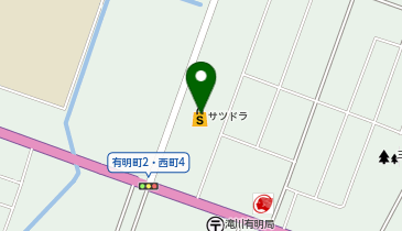 宅配ロッカーPUDO サツドラ 滝川西店の地図画像