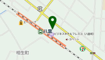 宅配ロッカーPUDO サツドラ 八雲店の地図画像