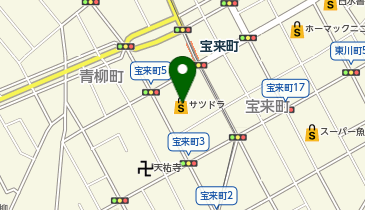 宅配ロッカーPUDO サツドラ 宝来店の地図画像