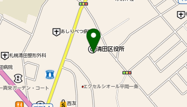 宅配ロッカーPUDO 札幌市清田区役所の地図画像