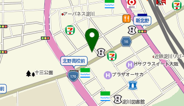 宅配ロッカーPUDO ドン・キホーテ 十三店の地図画像