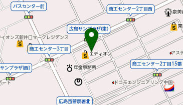 宅配ロッカーPUDO エディオン アルパーク南店の地図画像