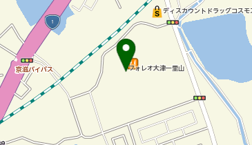 宅配ロッカーPUDO フォレオ大津一里山の地図画像