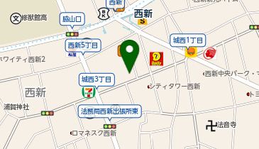 宅配ロッカーPUDO マックスバリュ エクスプレス西新店の地図画像