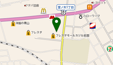 宅配ロッカーPUDO フレスタモールカジル岩国の地図画像