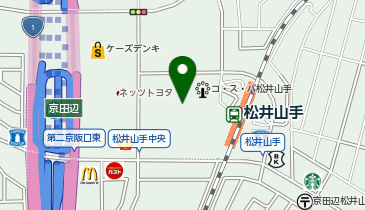 宅配ロッカーPUDO 京阪ザ・ストア フレスト松井山手店 北棟の地図画像