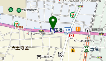 宅配ロッカーPUDO Osaka Metro長堀鶴見緑地線 玉造駅 トイレ付近の地図画像