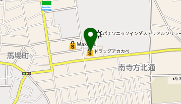 宅配ロッカーPUDO ドラッグアカカベ 守口松下町店の地図画像