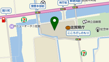 宅配ロッカーPUDO 佐賀県庁の地図画像