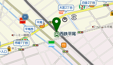 宅配ロッカーPUDO 西日本鉄道 西鉄平尾駅の地図画像