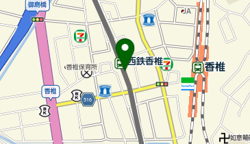 宅配ロッカーPUDO 西日本鉄道 西鉄香椎駅の地図画像