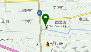 宅配ロッカーPUDO マツモト 中央店の地図画像