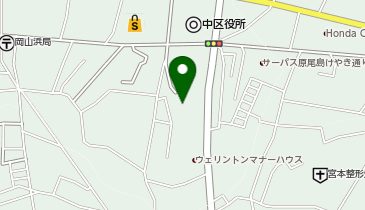 宅配ロッカーPUDO ウエルシア 岡山浜店の地図画像