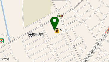 宅配ロッカーPUDO ヤオコー 野木店の地図画像