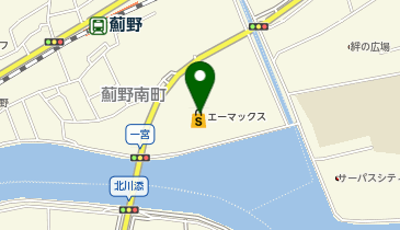宅配ロッカーPUDO エーマックス 一宮店の地図画像