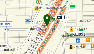 宅配ロッカーPUDO JR西日本 岡山駅の地図画像