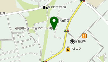 宅配ロッカーPUDO P004 パークヒルズ赤羽台の地図画像