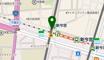 宅配ロッカーPUDO 南海電鉄 新今宮駅 高架下の地図画像