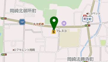 宅配ロッカーPUDO フレスコ 岡崎店の地図画像