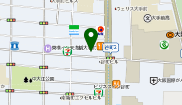 宅配ロッカーPUDO ヤマト運輸 大阪大手通1センターの地図画像
