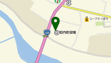 宅配ロッカーPUDO 知内町役場の地図画像