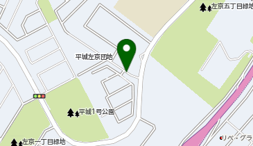 宅配ロッカーPUDO UR平城左京 3号棟付近 団地入口の地図画像