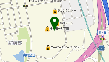 宅配ロッカーPUDO イズミ ゆめマート下関の地図画像