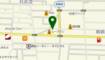 宅配ロッカーPUDO エースワン 御座店の地図画像