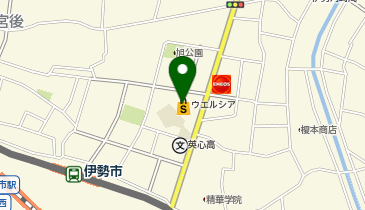 宅配ロッカーPUDO ウエルシア 伊勢河崎店の地図画像