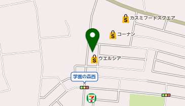 宅配ロッカーPUDO ウエルシア つくば研究学園北店の地図画像