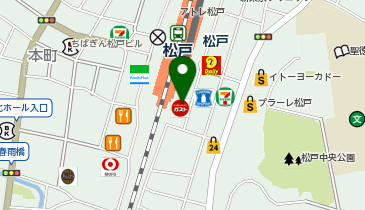 宅配ロッカーPUDO ピアザ松戸ビルの地図画像