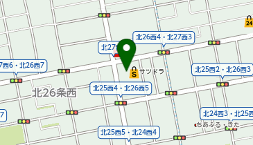 宅配ロッカーPUDO サツドラ 北26条店の地図画像