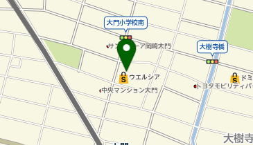 宅配ロッカーPUDO ウエルシア 岡崎大樹寺店の地図画像