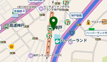 宅配ロッカーPUDO JR西日本 神戸駅の地図画像