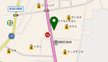 宅配ロッカーPUDO ウエルシア 高萩安良川南店の地図画像