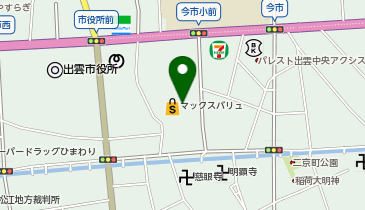 宅配ロッカーPUDO マックスバリュ 今市店の地図画像