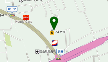 宅配ロッカーPUDO マルナカ 平井店(岡山県)の地図画像