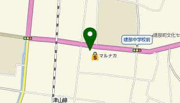 宅配ロッカーPUDO マルナカ 建部店の地図画像