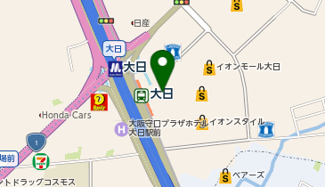 宅配ロッカーPUDO イオンスタイル大日(Qst)の地図画像