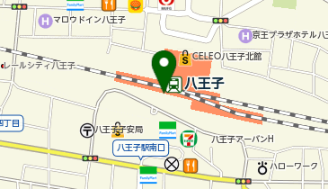 宅配ロッカーPUDO JR東日本 八王子駅 コンコース南側(Mー2)の地図画像