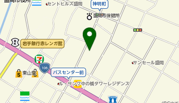 北日本建材リース株式会社 盛岡営業所の地図画像