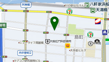 矢作建設工業株式会社 大阪支店の地図画像
