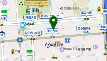 グリーンスタンプ株式会社 中部エリアの地図画像
