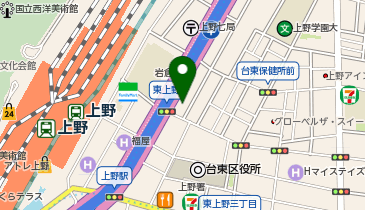 東電用地株式会社 上野事務所の地図画像