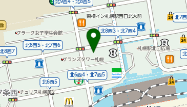株式会社HプラスBライフサイエンス 北海道エリアの地図画像