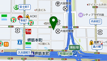 西川株式会社 大阪オフィスの地図画像