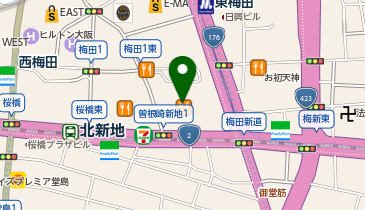 ディーピーティー株式会社 大阪オフィスの地図画像