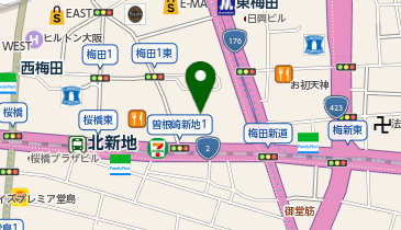 株式会社サムズアップ 大阪オフィスの地図画像