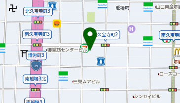 エンドー鞄株式会社 大阪支店の地図画像